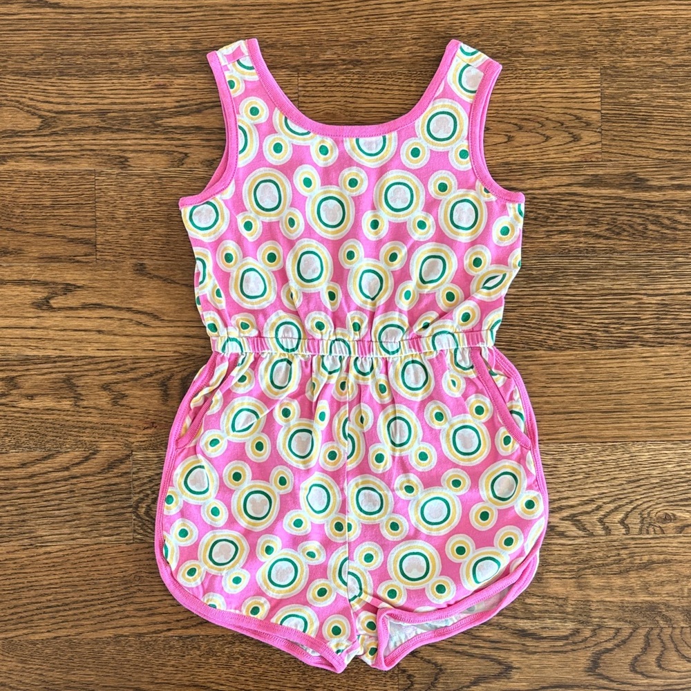 Hanna Andersson x Disney Pink and Green Mouse Ears Romper